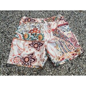 BoohooMAN | Multicolor | Paisley | Men’s Straight-Leg | Swim Shorts | Size L